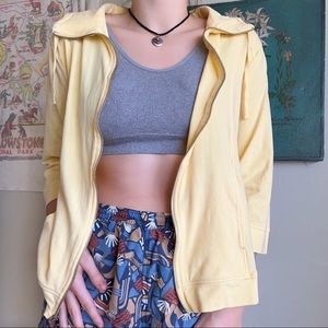 yellow light zip up jacket